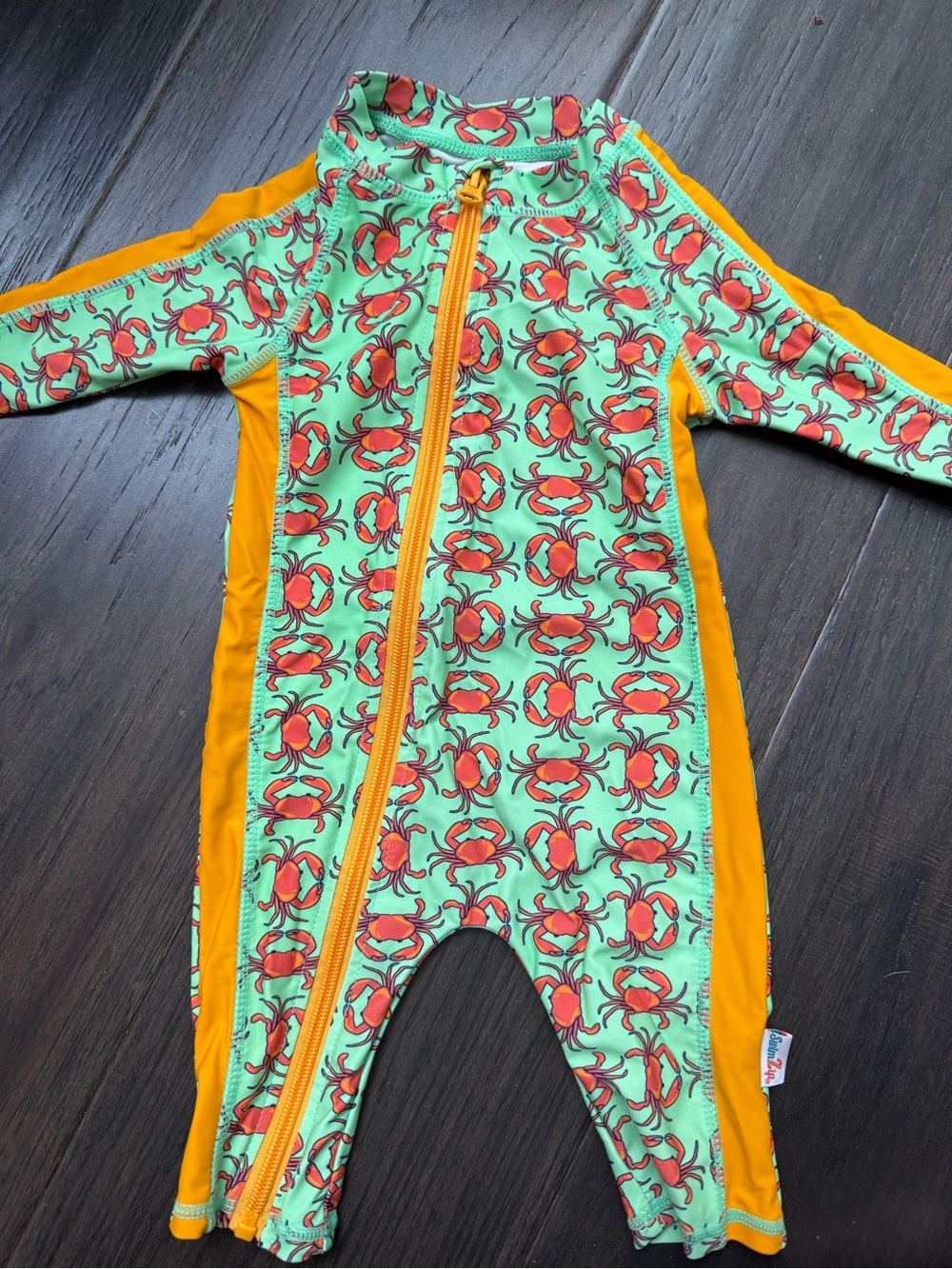 SwimZip crab full length rash guard swim suit 0-6 months